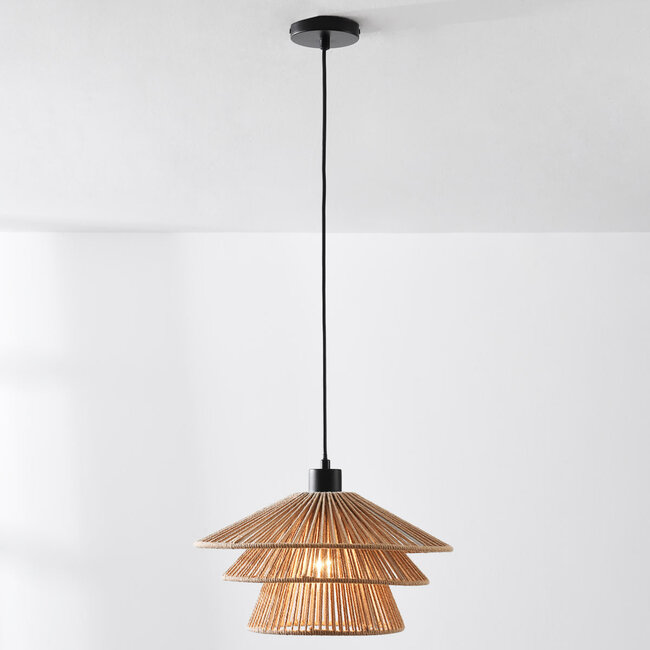 Suspension Tilia en corde tressée à la main - naturel