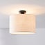 Plafonnier moderne Linho - abat-jour rond en tissu