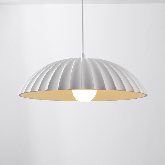 Suspension nervurée Olea avec finition mate effet craie (Gesso)