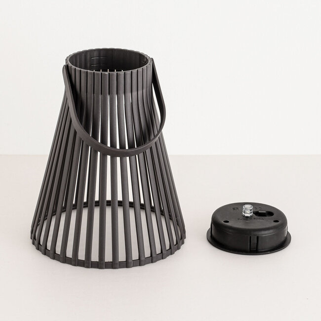 Lampe de table solaire Rayor gris brun à LED intégrée
