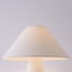 Lampe à poser Tisch avec abat-jour en lin bouclé - blanc