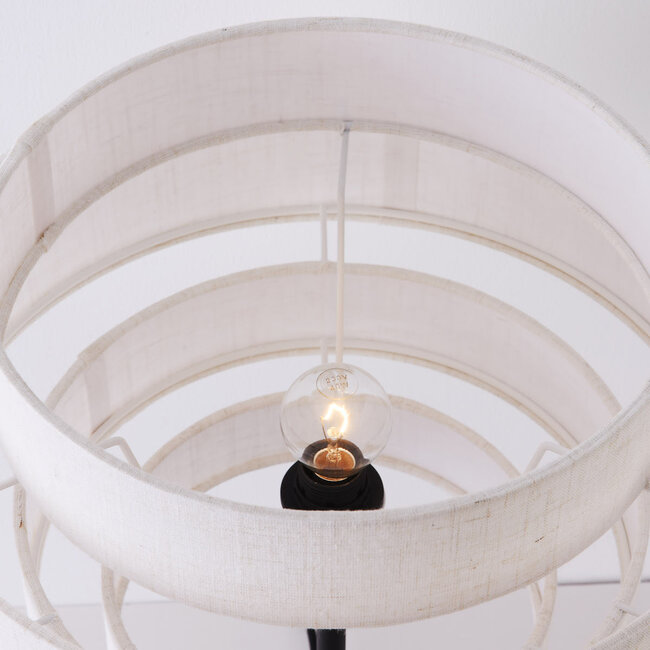Lampe de table moderne Masa avec abat-jour en lin