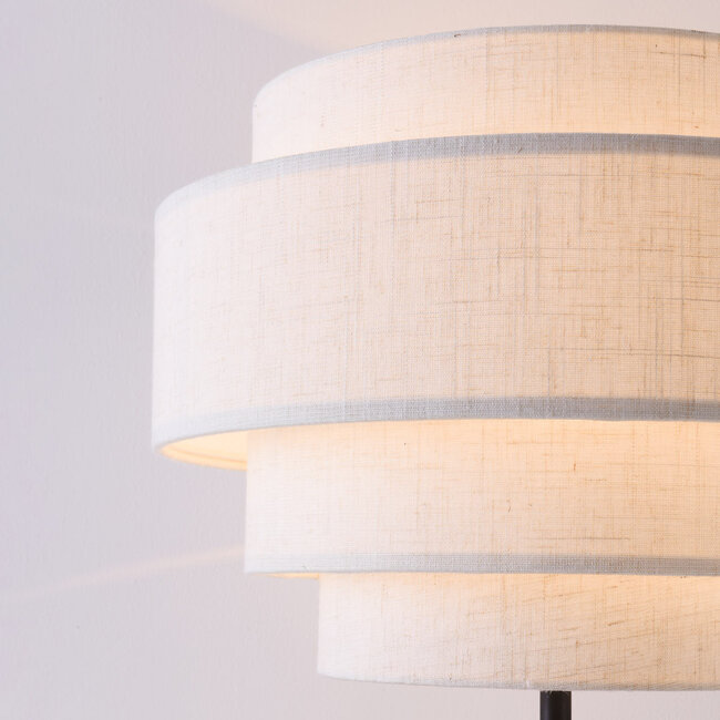 Lampe de table moderne Masa avec abat-jour en lin