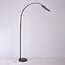 Lampadaire arqué Talto en noir mat à LED intégrée et interrupteur tactile