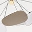 Suspension Zandor avec panneaux en lin - blanc et gris clair