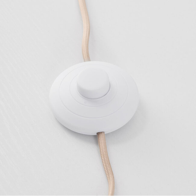 Lampe à arc Japandi Marell - luminaire beige avec abat-jour en lin