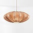 Suspension Creora - abat-jour en tissu - brun chaud