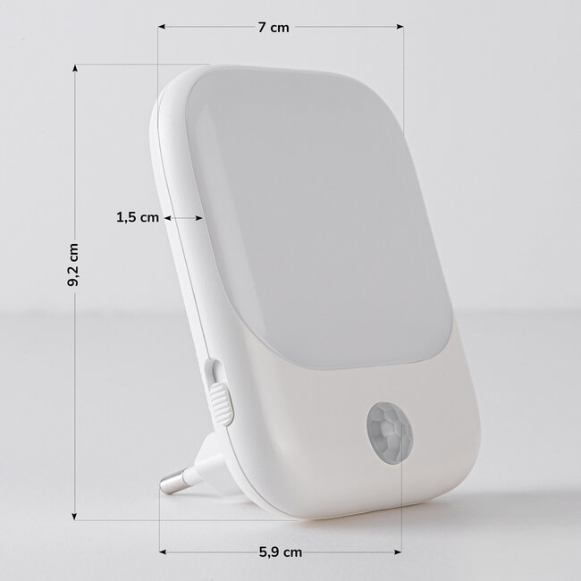 Lampe à prise avec détecteur de mouvement - blanc
