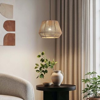 Lampe suspendue Koton en corde de coton naturel