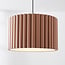 Suspension moderne Ripla - abat-jour rond en lin - brun moka