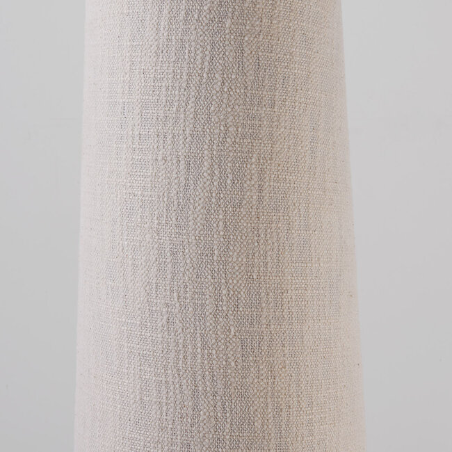 Lampadaire Nura avec abat-jour en lin blanc cassé