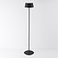 Lampadaire Rivet avec liseuse solaire rechargeable - noir
