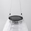Lampion solaire Pyra - suspension solaire en nylon blanc