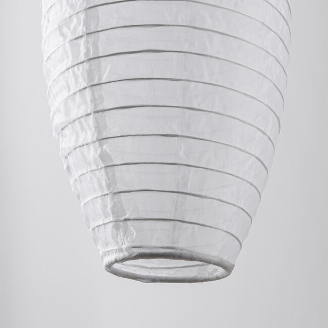 Lampion solaire Pyra - suspension solaire en nylon blanc