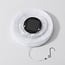 Lampion solaire Pyra - suspension solaire en nylon blanc
