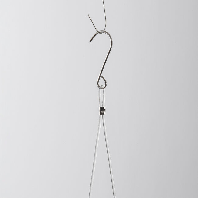 Lanterne solaire Pyra – suspension solaire en nylon blanc