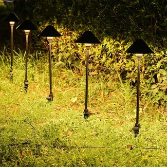 Lot de 4 lampes d'extérieur compactes avec télécommande – noir avec LED dimmable