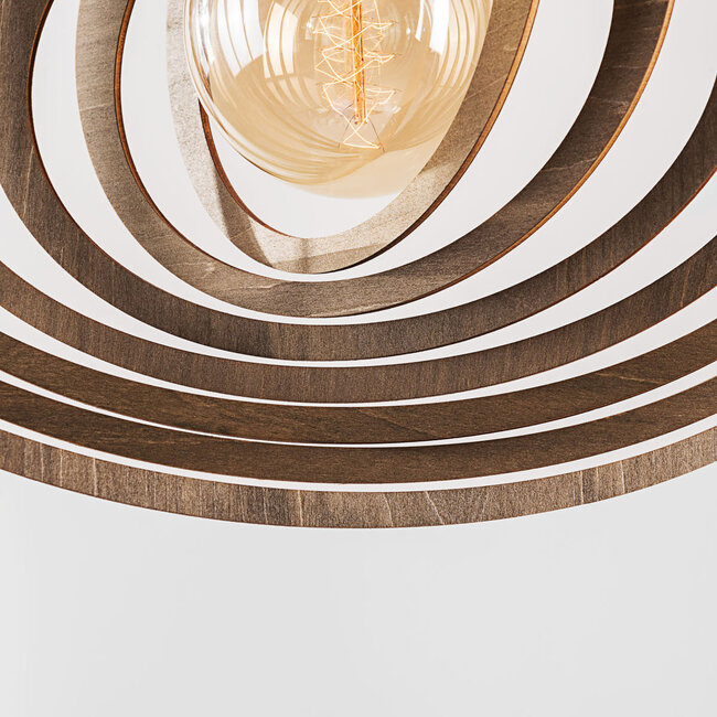 Suspension en bois Lysa en noyer chaud