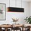 Suspension Hema à 3 lumières - bois noir à l'intérieur naturel