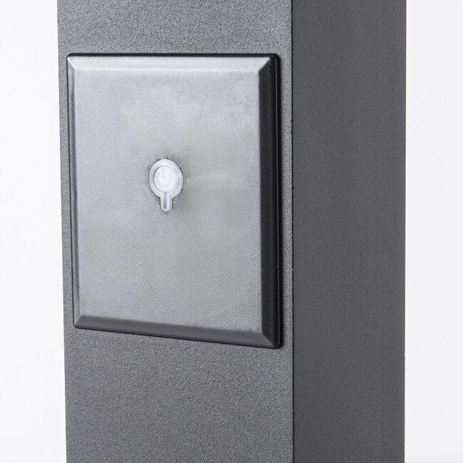 Lampe d'extérieur intelligente avec prise électrique et application Tuya Ute – noire, avec diffuseur et 2 prises électriques