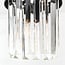 Suspension moderne Elvira à 3 lumières - verre transparent luxueux