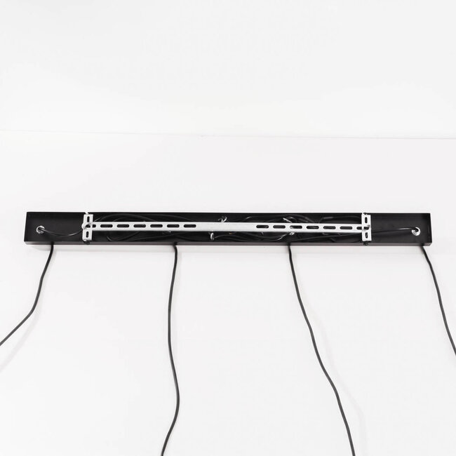 Suspension moderne Astra avec verre fumé et accents en corde - 4 lumières