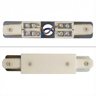 Bloc de connecteur double face pour raccordement central rail monophasé - beige