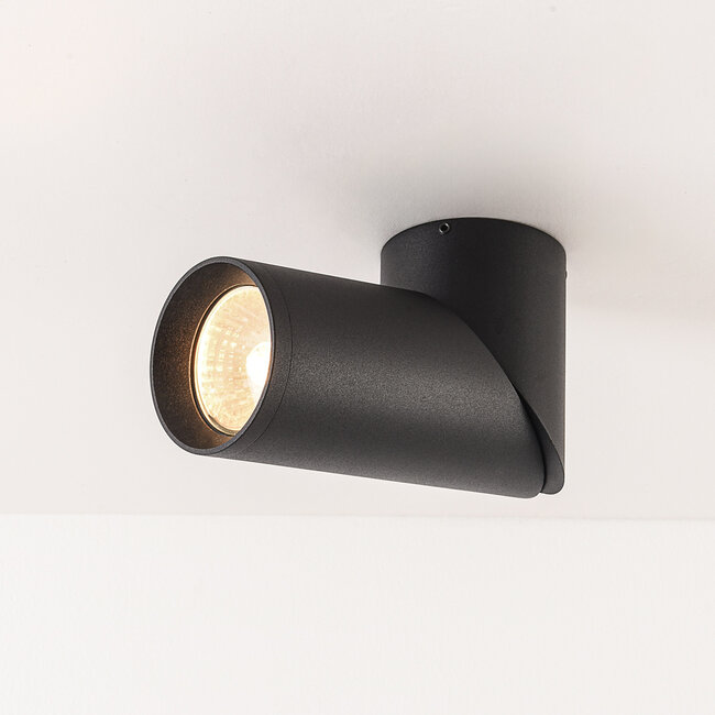 Spot encastrable visible Minar – noir Ø6 cm