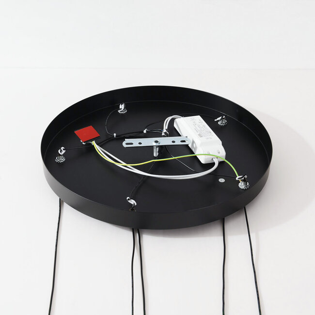 Suspension Kafei dimmable à 3 étapes avec LED et abat-jours en verre doré, fumé et cuivré