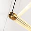 Suspension design Noqta - 3 barres lumineuses laiton doré, dimmable triac