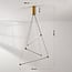 Suspension design Noqta - 3 barres lumineuses laiton doré, dimmable triac