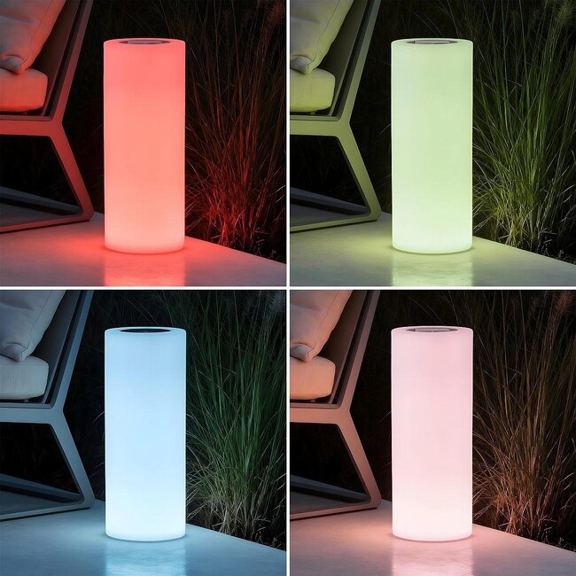 Lampadaire solaire Veris avec couleurs réglables - 50 cm