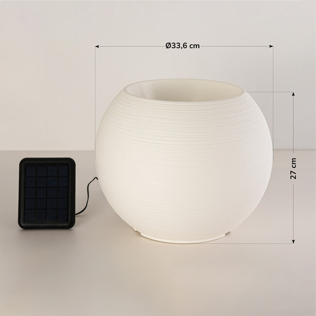 Lampe jardinière solaire Flora à couleurs réglables