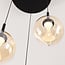 Suspension moderne Drop avec verre ambré et LED intégrée – dimmable à 3 étapes