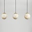 Suspension Tessra à 3 lumières - verre aspect marbre et laiton doré