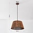 Suspension Tami - bronze chaud et abat-jour en bambou