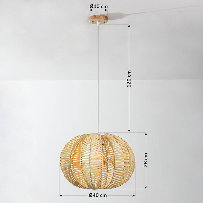 Suspension naturelle Celina aspect rotin