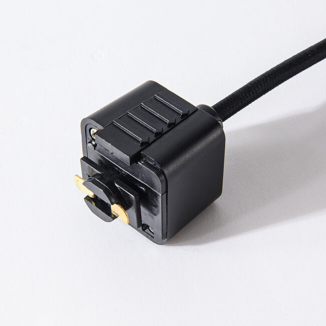 Alimentation pour système de rails monophasé avec capot de plafond – noir (rond ou carré)