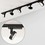 Kit rail monophasé de 1,5 mètre, spots Colle noirs 3000K