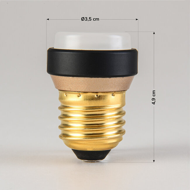 Ampoule LED E27 3,5 W, Ø 35 mm avec anneau noir, dimmable à 3 étapes, 2700 K