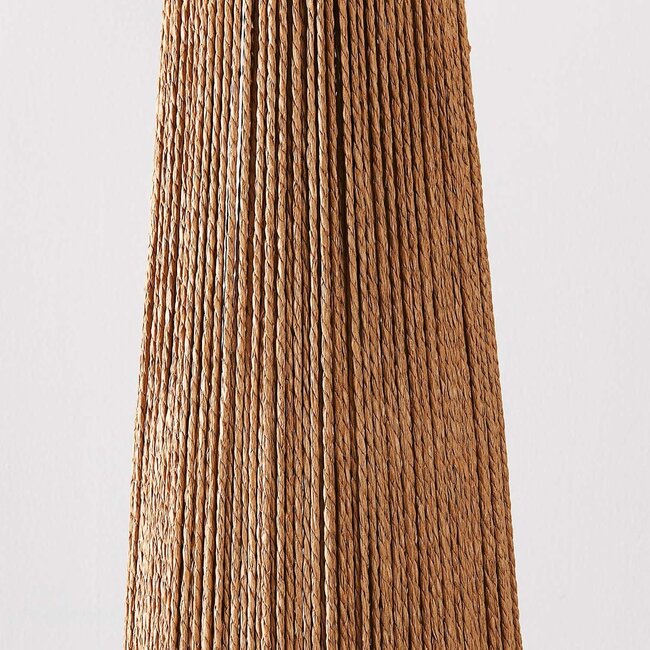 Lampadaire Papira avec abat-jour en lin marron