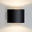 Applique de salle de bains Faye en noir à éclairage up & down
