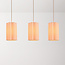 Suspension moderne à 3 lumières Orza en lin beige