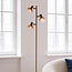 Lampadaire Duna 3 lumières à verre ombré brun
