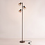 Lampadaire Duna avec verre ombré brun, 3 lumières