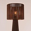 Lampadaire Anori en corde de papier tressée brun foncé
