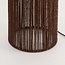 Lampadaire Anori en corde de papier tressée brun foncé