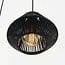 Suspension Ivero à 6 lumières - tressée en noir et brun