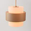 Suspension Kodi à 3 lumières - beige et abat-jour en verre laiteux