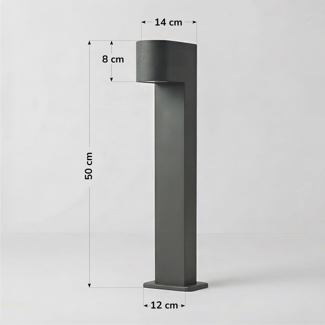 Lampe d'extérieur sur pied Thanos anthracite - 50 cm